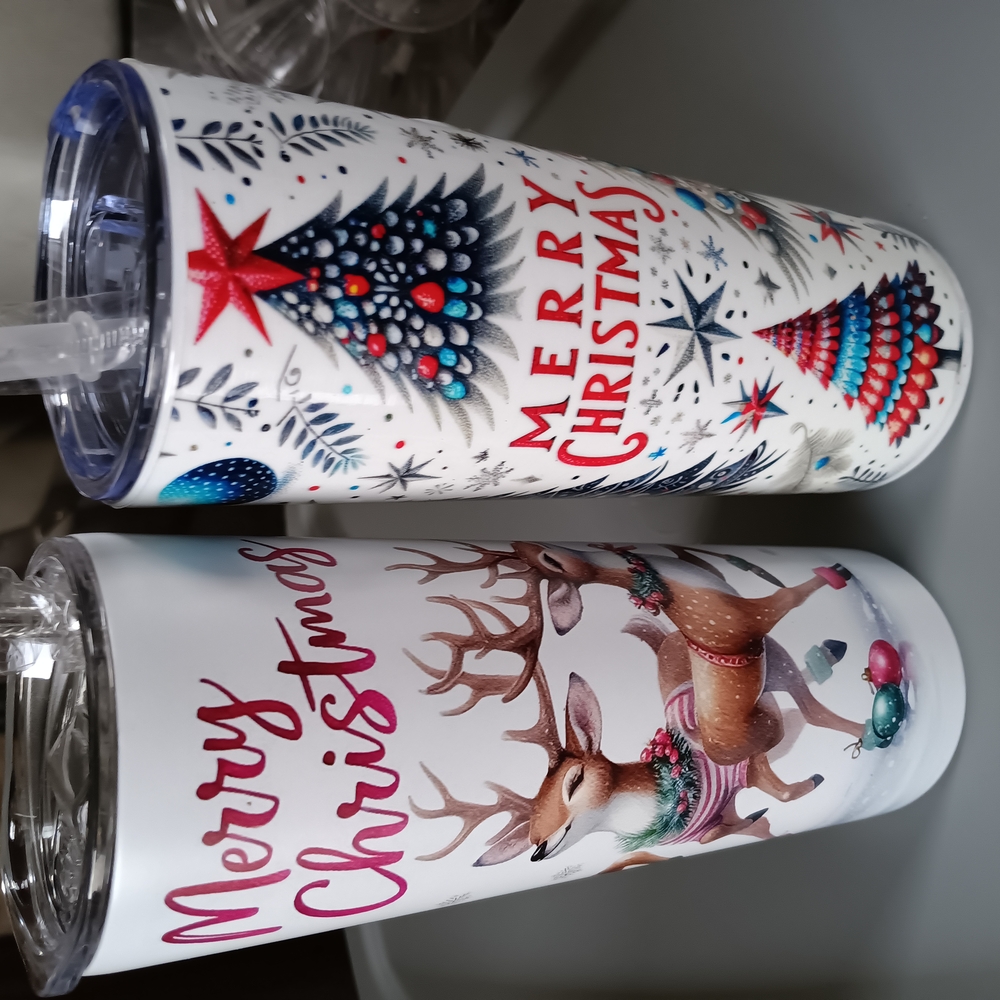 Holiday Tumbler Set - Festive Christmas Design